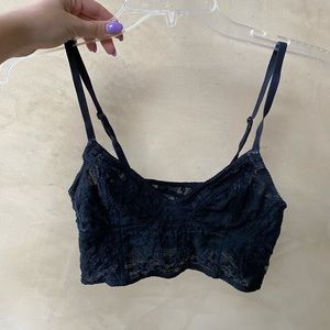 Free people black bralette size S